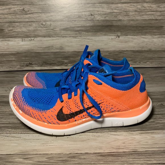 Nike Shoes - SOLD- Nike Free 4.0 Flyknit Womens 8.5 Photo Blue